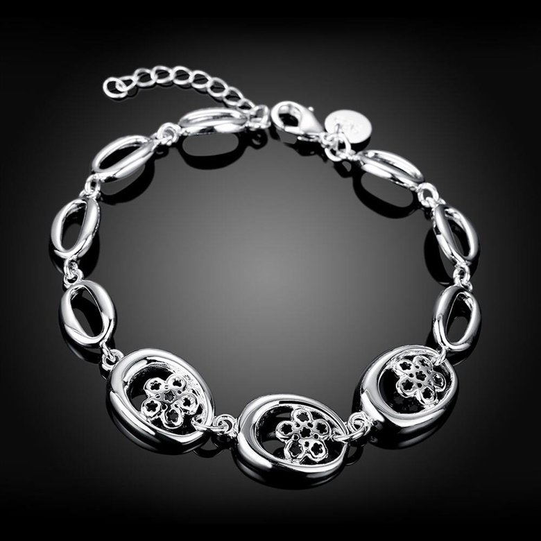 Wholesale Trendy Silver Geometric Bracelet TGSPB100 1
