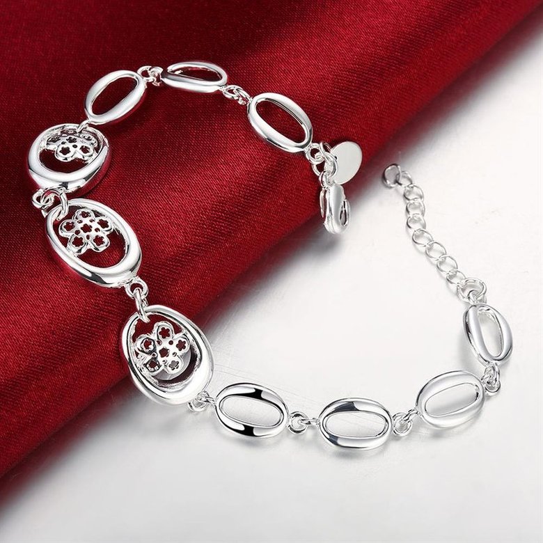 Wholesale Trendy Silver Geometric Bracelet TGSPB100 2