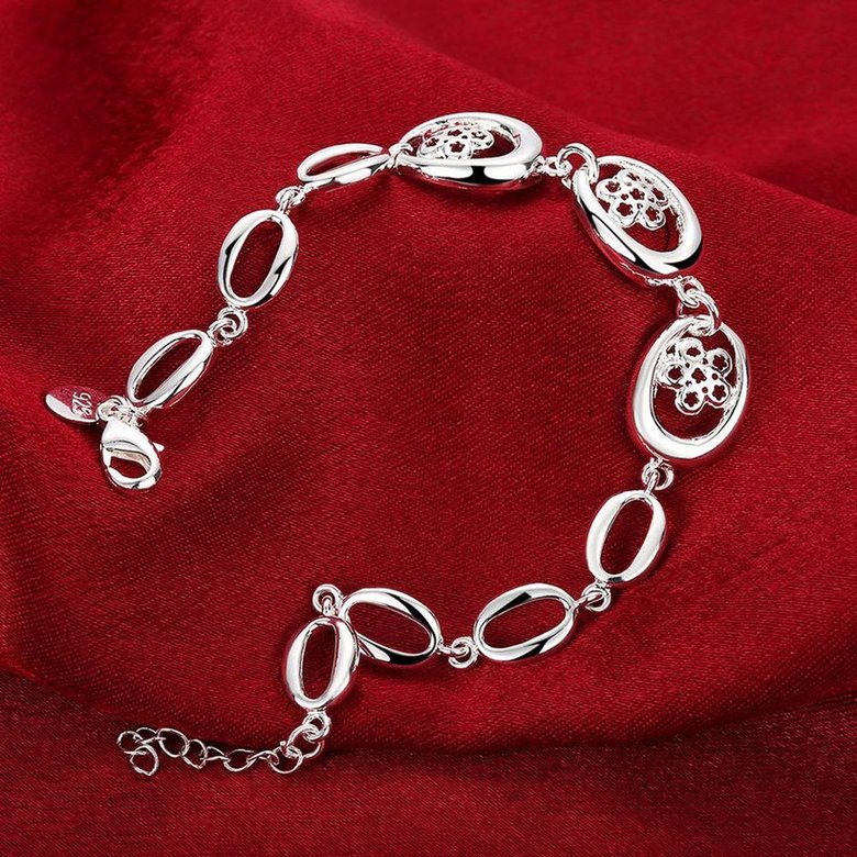 Wholesale Trendy Silver Geometric Bracelet TGSPB100 3