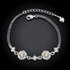 Wholesale Romantic Silver Plant CZ Bracelet TGSPB373 2 small