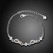 Wholesale Trendy Silver Geometric CZ Bracelet TGSPB381 1 small