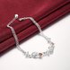 Wholesale Trendy Silver Geometric CZ Bracelet TGSPB381 3 small