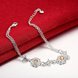 Wholesale Romantic Silver Plant CZ Bracelet TGSPB384 4 small