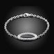 Wholesale Trendy Silver Geometric White CZ Bracelet TGSPB104 1 small