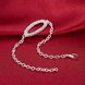 Wholesale Trendy Silver Geometric White CZ Bracelet TGSPB104 3 small