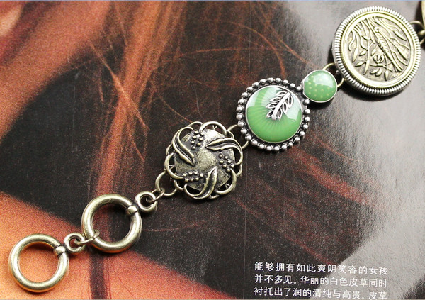 Wholesale Vintage wholesale jewelry from China flower pendant necklace bracelet femme luxury brand jewelry sets for women gift  VGB004 4