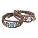 Wholesale 2020 New Vintage Leather Bracelet hand woven student leather rope men's and women's universal leather Beaded Friendship Bracelet VGB005 1 small