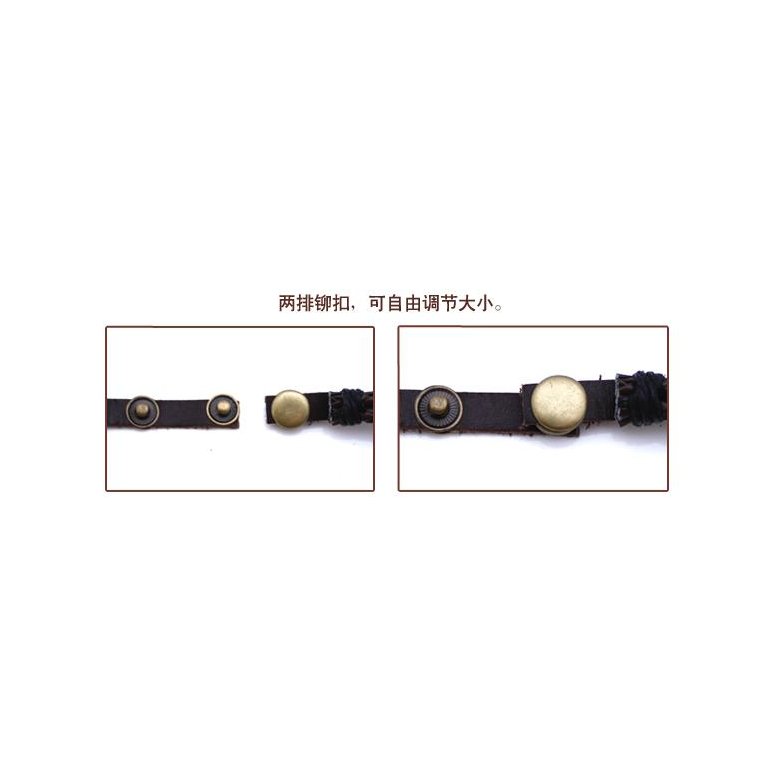 Wholesale 2020 New Vintage Leather Bracelet hand woven student leather rope men's and women's universal leather Beaded Friendship Bracelet VGB005 2