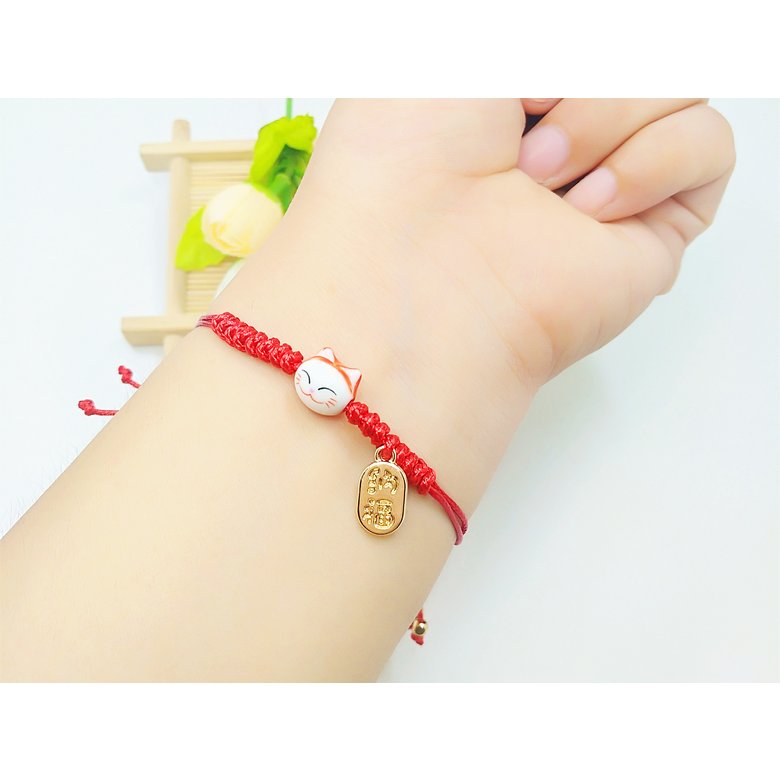 Wholesale New Arrive Handmade Cute Ceramic Lucky Cat Charm Beaded Bracelet Fortune Wish Women Bracelet VGB007 1