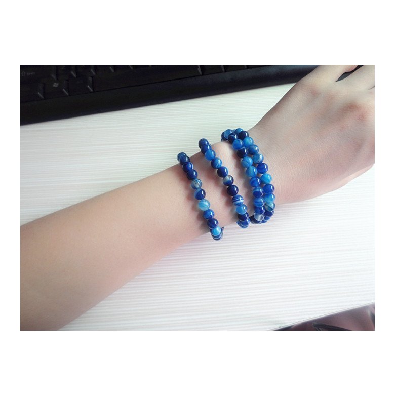 Wholesale Natural blue Agate Crystal Cat's Eye Garnet Fashion Korean-style Multilayer Beaded Bracelet Women's Baby Elephant Lucky Bracele VGB011 2