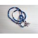 Wholesale Natural blue Agate Crystal Cat's Eye Garnet Fashion Korean-style Multilayer Beaded Bracelet Women's Baby Elephant Lucky Bracele VGB011 3 small