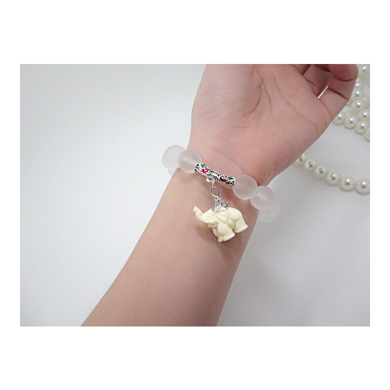 Wholesale Natural matte crystal elephant bracelets for women fashion high quality cute elephant pendent bracelet wholesale Drop Shipping VGB013 1