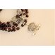 Wholesale Natural Garnet Bracelet Women's Three-Laps Beads Bracelet With Flower longevity lock Charms Multi Layers Crystal Jewelry VGB014 3 small