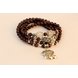 Wholesale Natural Garnet Bracelet Women's Three-Laps Beads Bracelet With Flower longevity lock Charms Multi Layers Crystal Jewelry VGB014 4 small