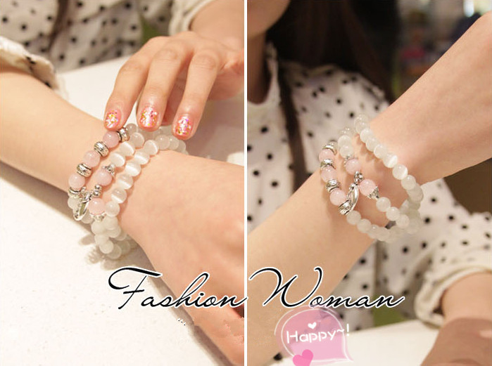 Wholesale Natural Crystal white Exquisite Elephant Pendant Multi Thai Amulets Natural Stone Ball Beaded Bracelet for Women VGB015 6