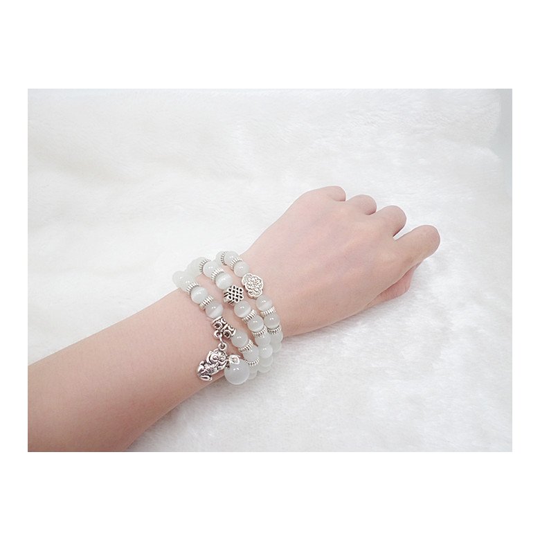 Wholesale White Beads Buddhist Buddha Meditation crystal Beads Natural Stone Prayer Bead Bracelet Women Jewelry Women Stretch Yoga Jewelry VGB017 0