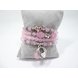 Wholesale jewelry pink crystal beads Buddhist Prayer Beads Necklace Prayer butterfly Bracelet for Women Meditation Jewelry VGB019 3 small