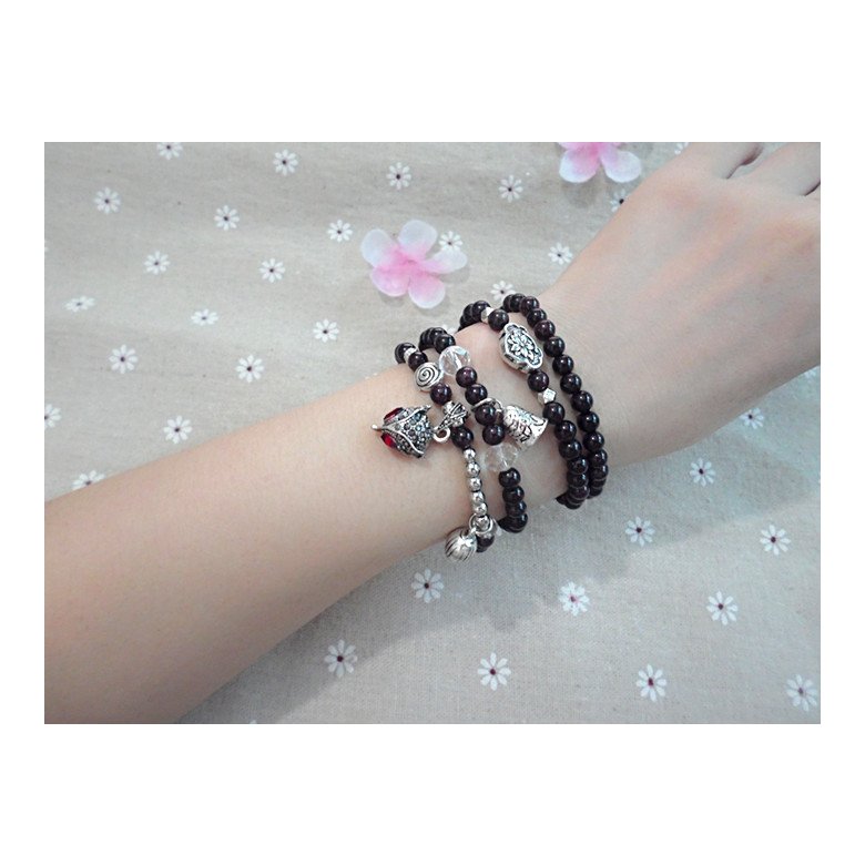 Wholesale Trendy Natural Garnet Wine Red Bracelets Women Female Jewelry fox Crystal Charm Bracelet Gift for Girls VGB020 0