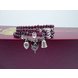 Wholesale Trendy Natural Garnet Wine Red Bracelets Women Female Jewelry fox Crystal Charm Bracelet Gift for Girls VGB020 4 small