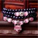 Wholesale Natural Blue sandstone Crystal Stone Stone Bracelet Pink Fox Clover Charm Buddha Prayer Beads Mala Multi-layer Wrap Bracelet VGB021 0 small