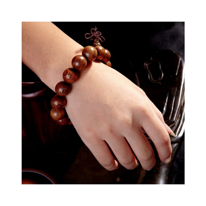 Wholesale Buddhist Wooden Bracelets ,Natural Green Sandalwood Bead Bracelet,Prayer Big Bead Mala Bracelet Women Men Jewelry VGB023 0