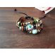 Wholesale Fashion wholesale jewelry Wristband Cuff Leather Bracelet Blue And White Porcelain Beads Bracelet Ethnic Bijouterie VGB024 2 small