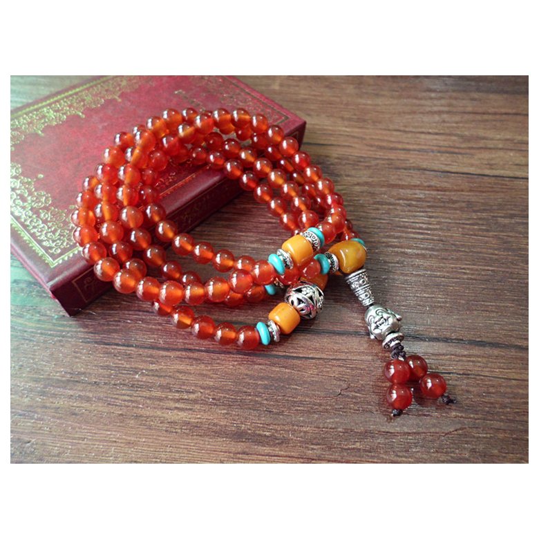 Wholesale Natural Agate Crystal Cat's Eye Garnet Fashion Korean-style Multilayer Beaded Bracelet Women's Baby Buddha beads  Lucky Bracele VGB026 0