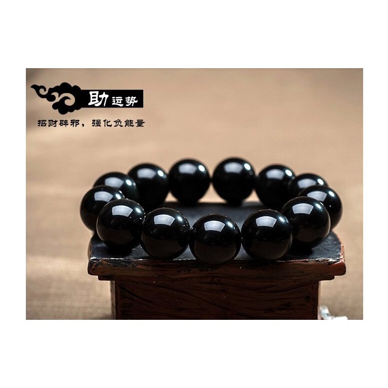 Wholesale Simple Fashion  Obsidian Beaded Bracelets For Women Men Natural Stone Bracelets Friend Gift  VGB027 1