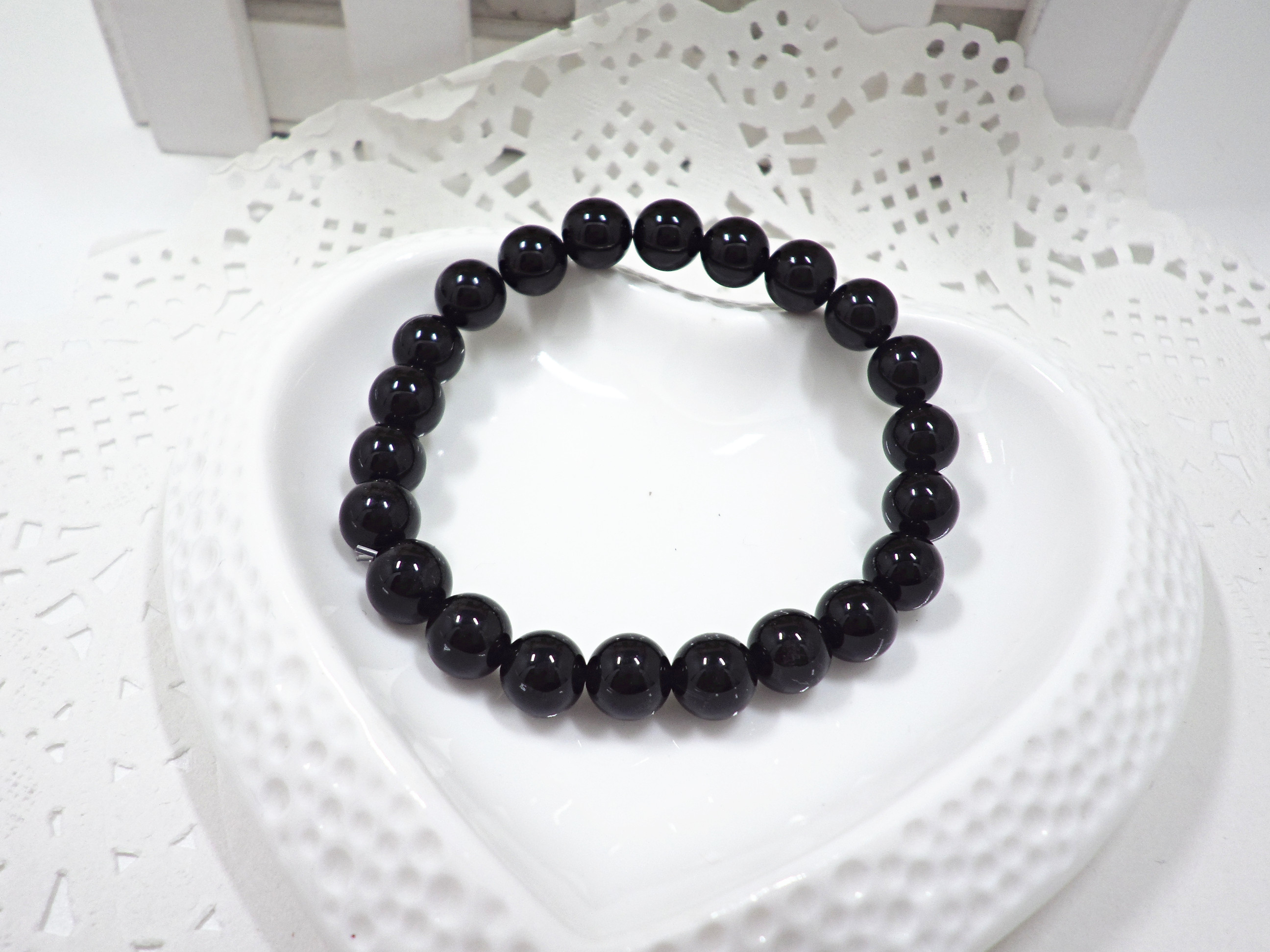 Wholesale Simple Fashion  Obsidian Beaded Bracelets For Women Men Natural Stone Bracelets Friend Gift  VGB027 3