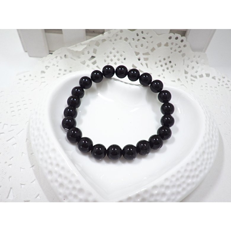 Wholesale Simple Fashion  Obsidian Beaded Bracelets For Women Men Natural Stone Bracelets Friend Gift  VGB027 3