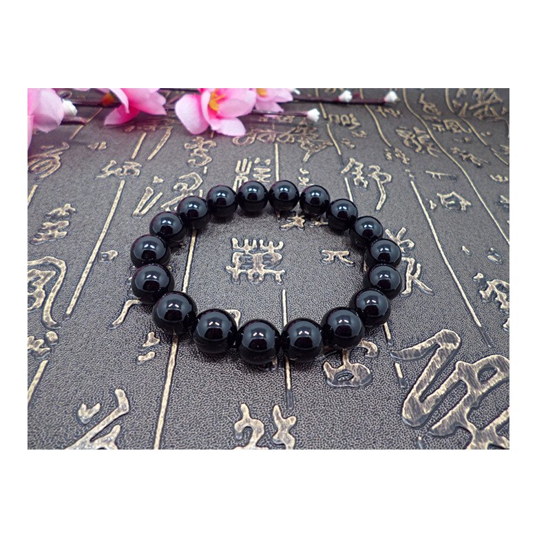Wholesale Simple Fashion  Obsidian Beaded Bracelets For Women Men Natural Stone Bracelets Friend Gift  VGB027 4