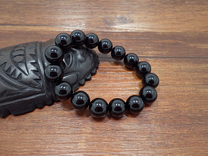 Wholesale Simple Fashion  Obsidian Beaded Bracelets For Women Men Natural Stone Bracelets Friend Gift  VGB027 7