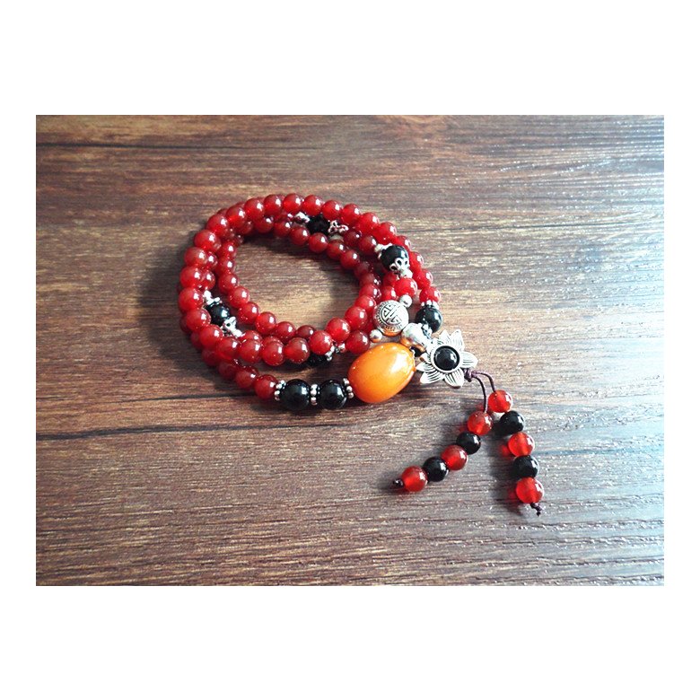 Wholesale Women Bracelet Natural Garnet Stretch Bracelets Men Fashion Lotus Charm Bracelets Women Stone Beads Buddha Jewelry Femmes VGB028 3