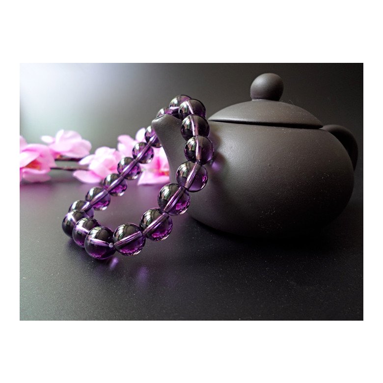 Wholesale Natural Tea Crystal Bracelet Donghai Tea Crystal Ball Handstring for Direct Sale by Male and Female Manufacturers VGB030 0