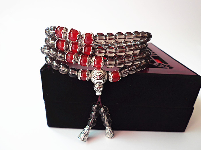 Wholesale Natural tea crystal Amethysts Bracelet Beads Necklace Yoga Mala Stone Bracelet for Women Energy Jewelry VGB032 0