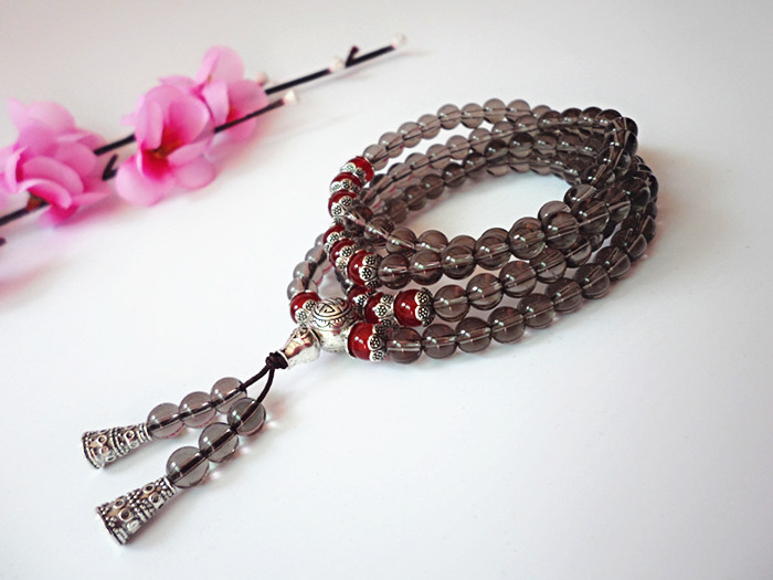 Wholesale Natural tea crystal Amethysts Bracelet Beads Necklace Yoga Mala Stone Bracelet for Women Energy Jewelry VGB032 6