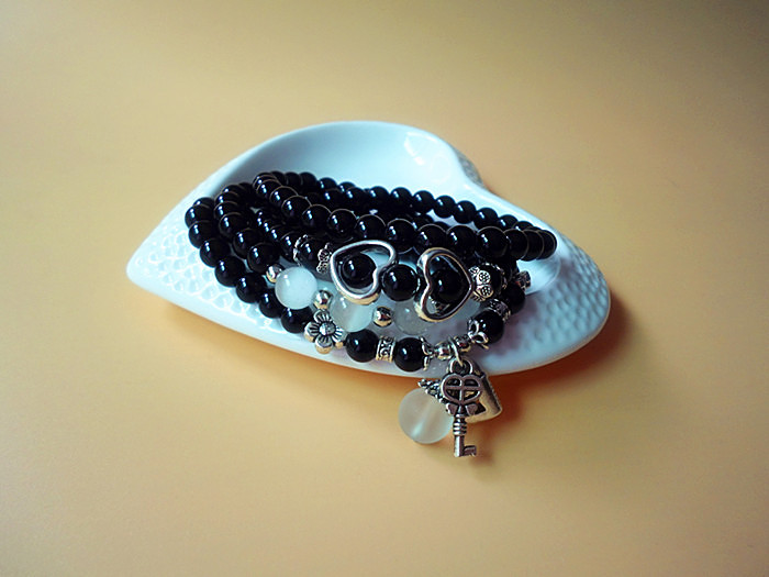 Wholesale Natural Jewelry Black fashion tourmaline stones loose beads The key locks bracelet be fit for Glamour rmen and women amulet VGB037 1