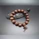 Wholesale Buddha Jewelry Natural authentic gold sandalwood beads bracelet for men and women Christmas Gift VGB039 4 small
