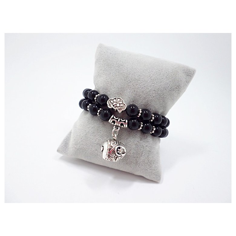 Wholesale Obsidian Bracelet Square crystal Beaded for men and women Yoga Hand Jewelry Accessories Wristband VGB042 0
