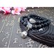 Wholesale Obsidian Bracelet Square crystal Beaded for men and women Yoga Hand Jewelry Accessories Wristband VGB042 2 small