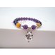 Wholesale 2020 Lucky Cat Stone Beads Bracelet Bangles Simple Sweet Amethyst Bracelets for Women Girls Birthday Gift Charm Jewelry VGB043 3 small