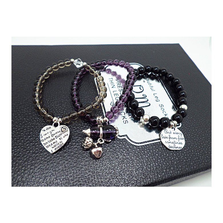 Wholesale Natural Amethysts and brown quartz Bracelet beads Necklace Yoga Mala Stone Bracelet for Women gourd Energy Jewelry VGB045 1