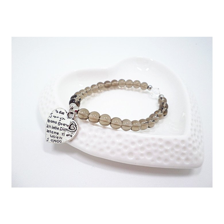 Wholesale Natural Amethysts and brown quartz Bracelet beads Necklace Yoga Mala Stone Bracelet for Women gourd Energy Jewelry VGB045 3