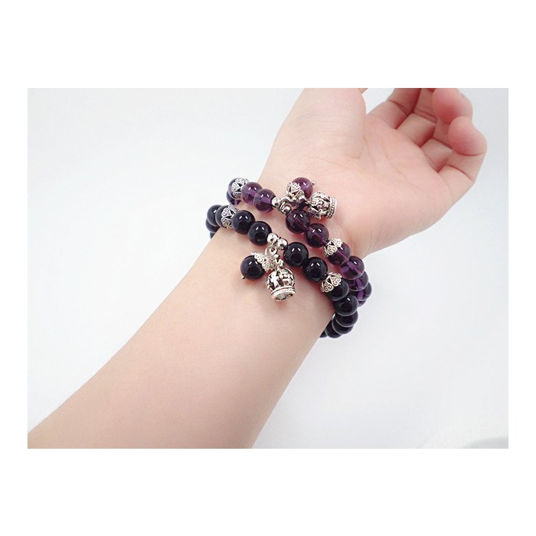 Wholesale Fashion wholesale Handmade jewelry Crown Charms Crystal Beaded Bracelet for Women New Fashion DIY Jewelry VGB048 0