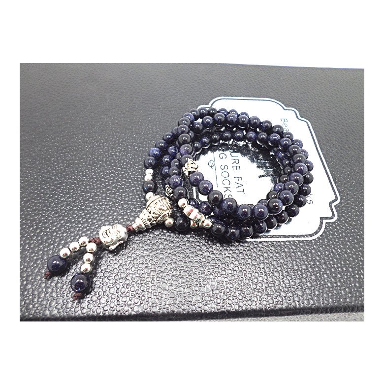 Wholesale Planet Blue sand Beaded bracelets Buddhist Buddha Meditation Prayer Beads Mala Bracelet VGB052 1