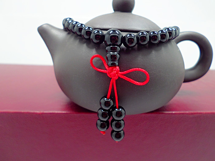 Wholesale Black Obsidian Bracelet Carnelian Beads Stretch Bracelets Buddhist Mediation Prayer Beads Mala Fashion Couple Bracelets VGB053 5