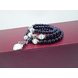 Wholesale Blue gold sand natural stone opal bracelet retro beads charms expandable fashion unisex jewelry VGB055 3 small