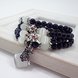 Wholesale Blue gold sand natural stone opal bracelet retro beads charms expandable fashion unisex jewelry VGB055 4 small