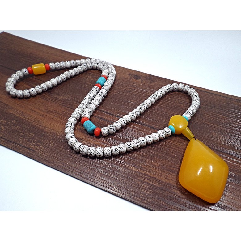 Wholesale Natural Bodhi Beads Amulet Handmade bracelet White Beaded Stone Tibetan Buddhist Prayer Beads Bracelet for Meditation VGB056 0