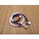 Wholesale Trendy Lucky Cats Natural Amethyst Crystal Ball Beads Elastic Bracelets For Women Fashion Hands Jewelry Lovely Bracelet VGB057 2 small